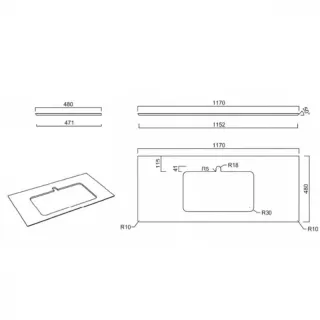 Столешница Kerama Marazzi Plaza Риальто PL2.SG560420R\120 120 см бежевый натуральный